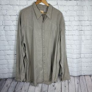 Scully Mens Tencel Shirt Star Buttons Size XL PW-011 Super Soft Western Country